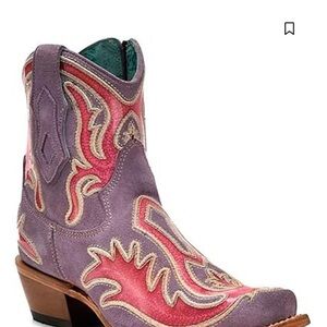 Corral Women's Purple and Pink polymer overlay Western Boots 9.5 NIB
